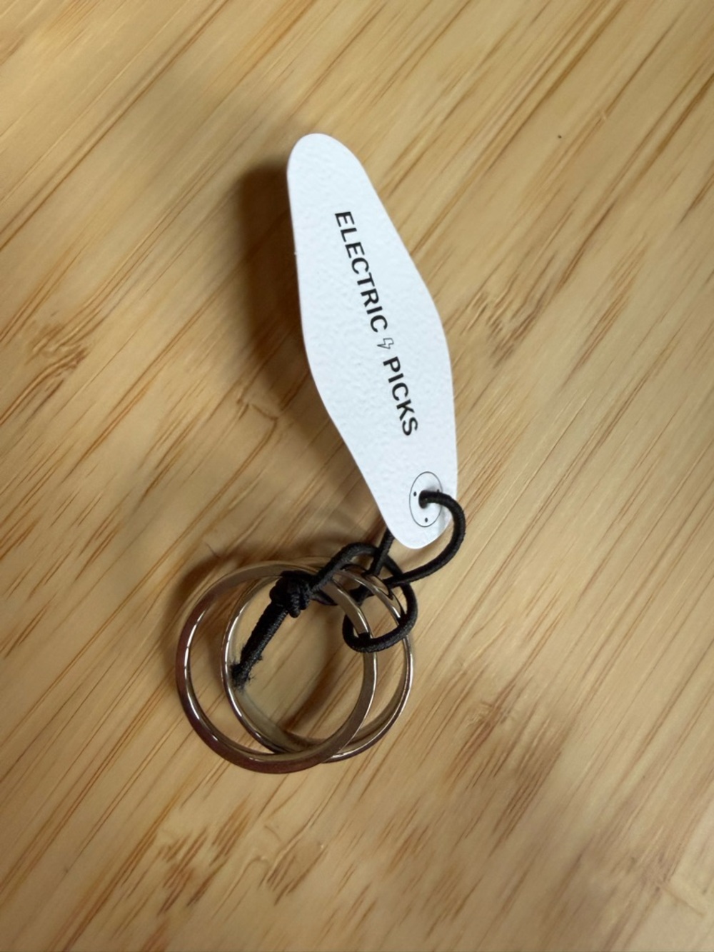 Electric Picks Hoop Ring Set in Silver